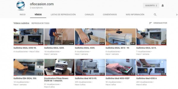 Novedades en Ofiocasión: Youtube. 