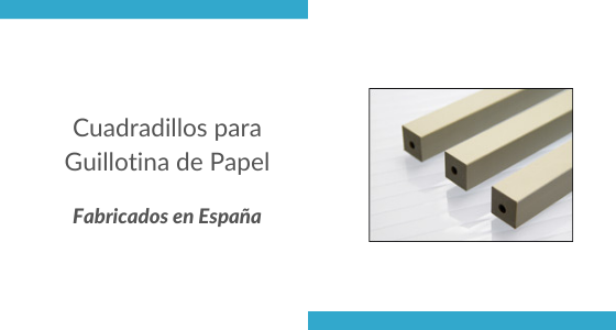 Novedad: Cuadradillos para guillotinas de papel de fabricación nacional 